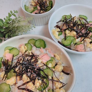 鮭&キュウリのチラシ寿司